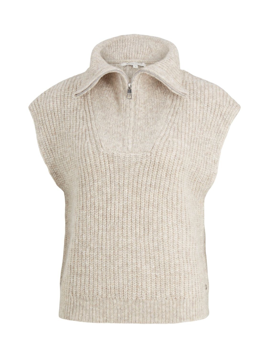 TOM TAILOR Damen Pullunder – Strickweste Mit V-Ausschnitt Und Wollanteil